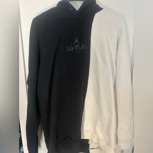 Jordan Hoodie Half black and white